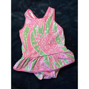 Lilly Pulitzer Swimwear Family Matching Seagrass Easy Tiger Swimsuit 6-12M